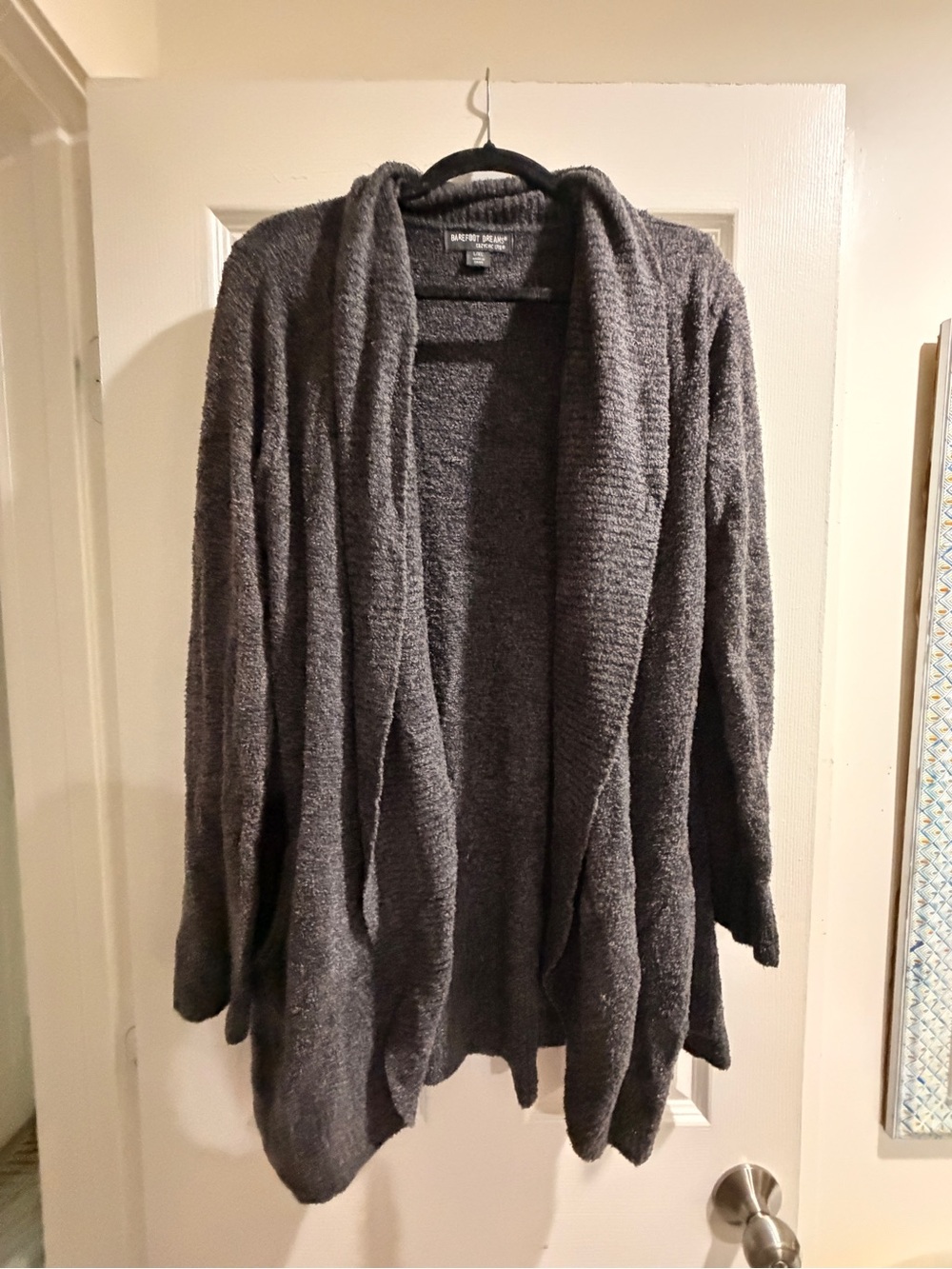 Barefoot Dreams Charcoal Gray Open-Front Cozy Cardigan